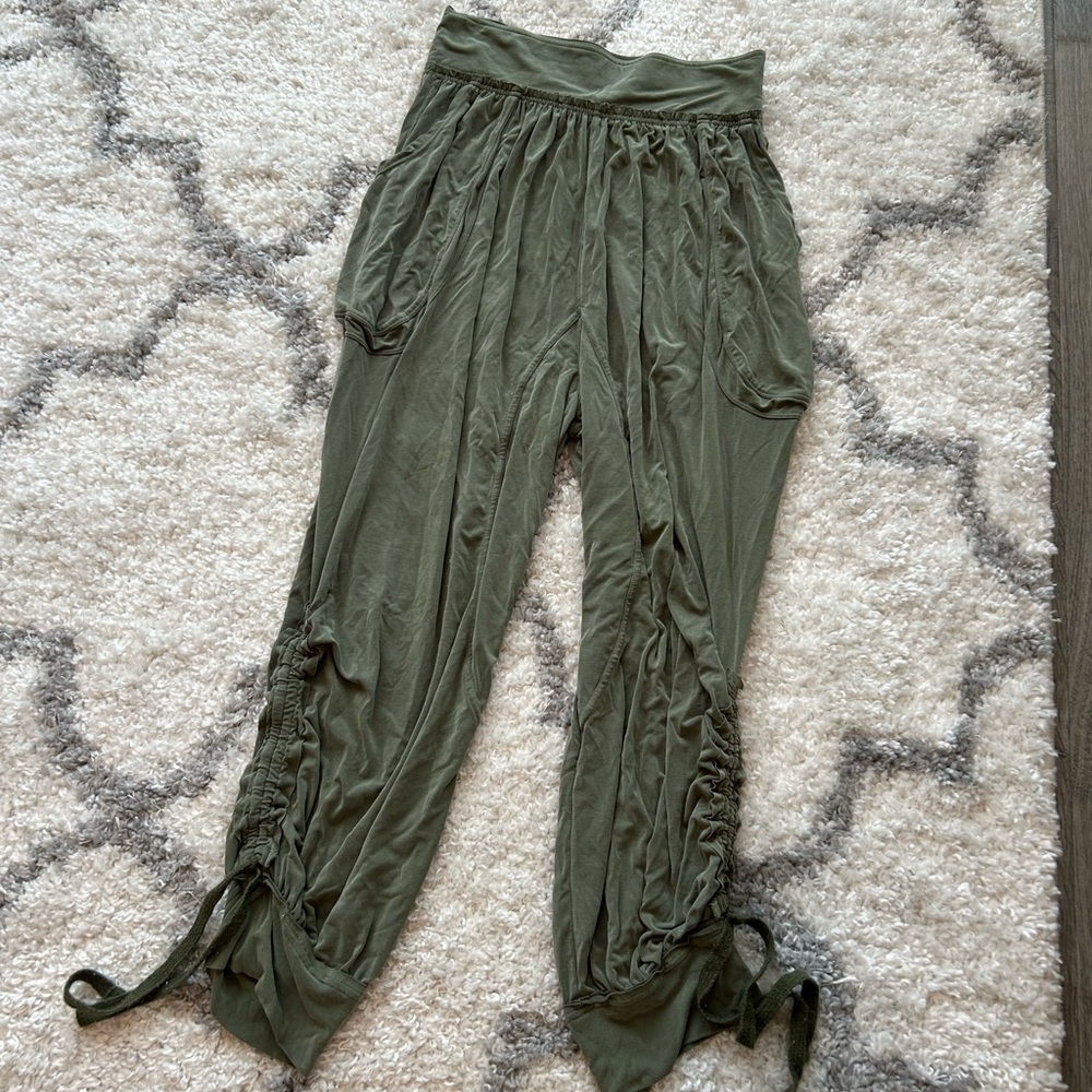 Green Free People Movement Harem Pants